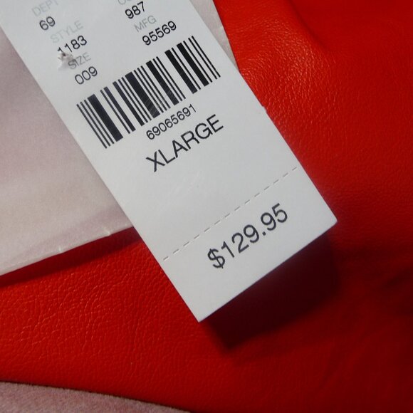 RED FAUX LEATHER DRESS SIZE XL GABRIELLE UNION - Picture 3 of 13